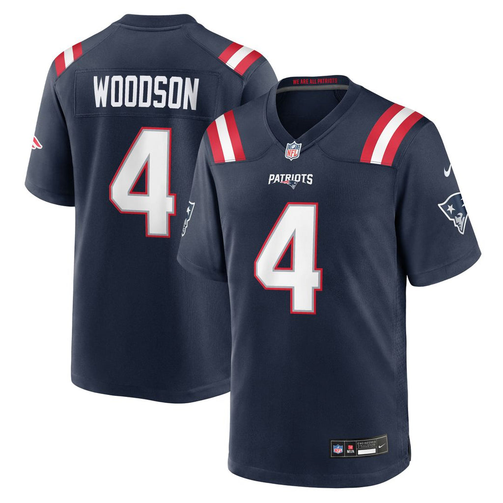 New England Patriots Craig Woodson Nike Navy Team Game Jersey product image 1, provided for visual reference and product