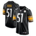 Pittsburgh Steelers Nick Herbig Nike Black Game Jersey product image 1, provided for visual reference and product detail