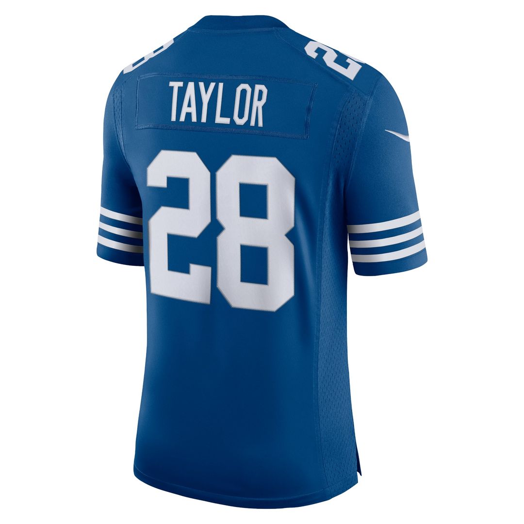 Indianapolis Colts Jonathan Taylor Nike Royal Alternate Vapor Limited Jersey product image 3, provided for visual reference