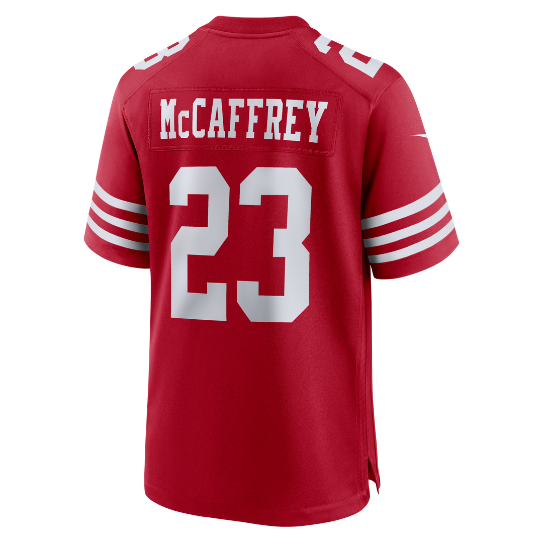San Francisco 49ers Christian McCaffrey Nike Scarlet Game Player Jersey product image 6, provided for visual reference and