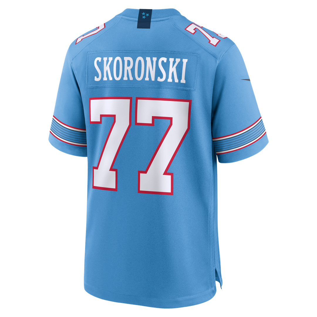 Tennessee Titans Peter Skoronski Nike Light Blue Game Jersey product image 3, provided for visual reference and product