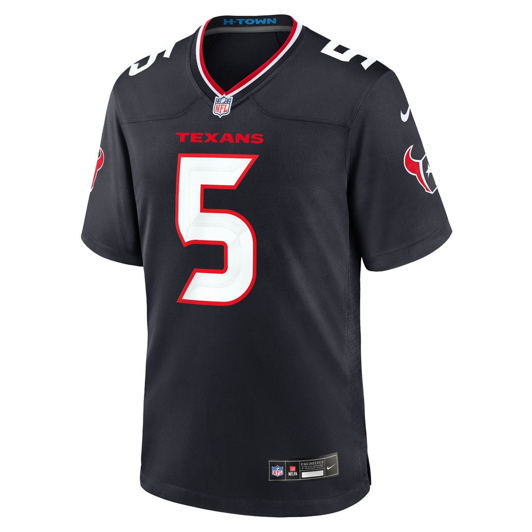 Houston Texans Jalen Pitre Nike Navy Game Jersey product image 10, provided for visual reference and product detail review