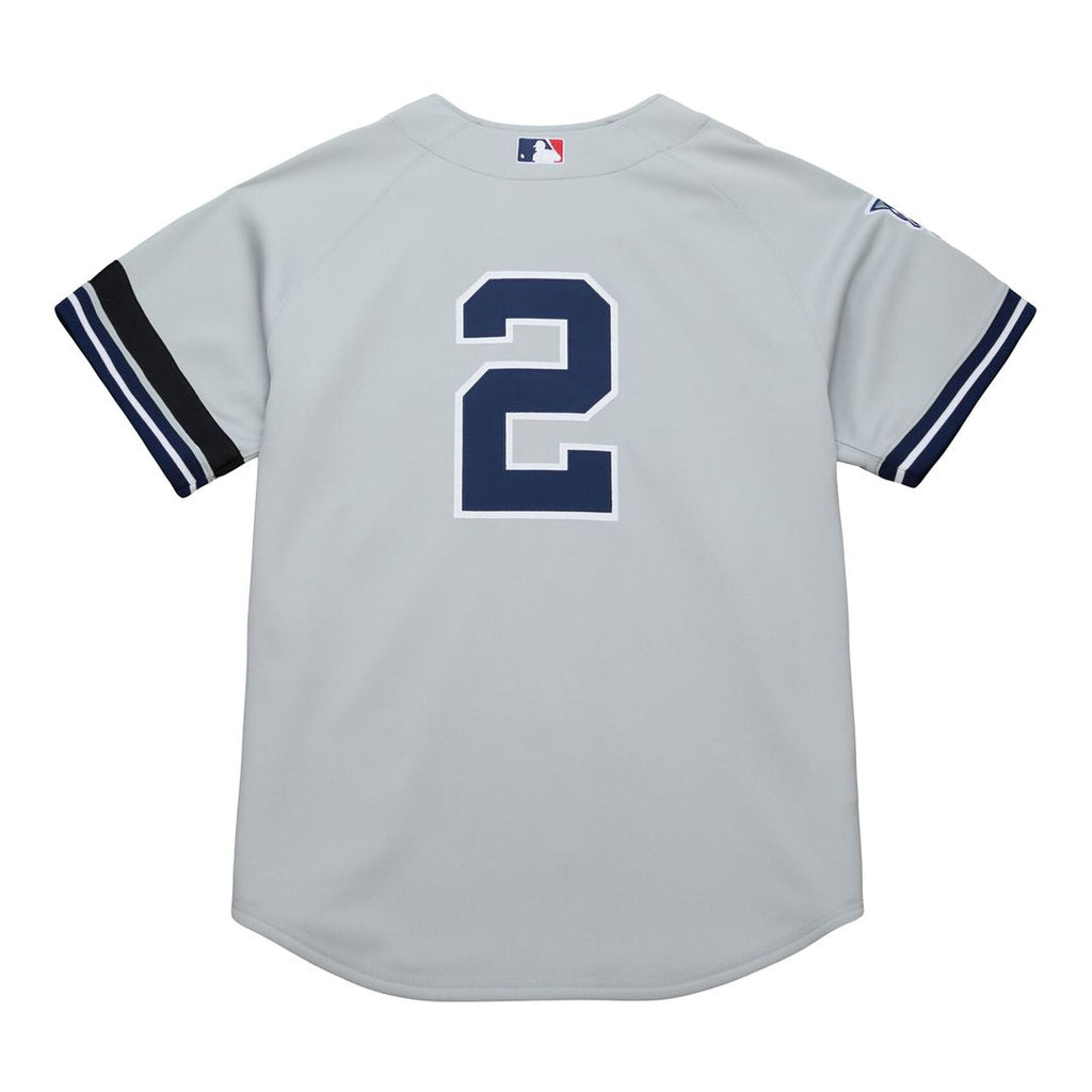 New York Yankees Derek Jeter Mitchell & Ness Gray Cooperstown Collection 2000 World Series Authentic Jersey product image 3,