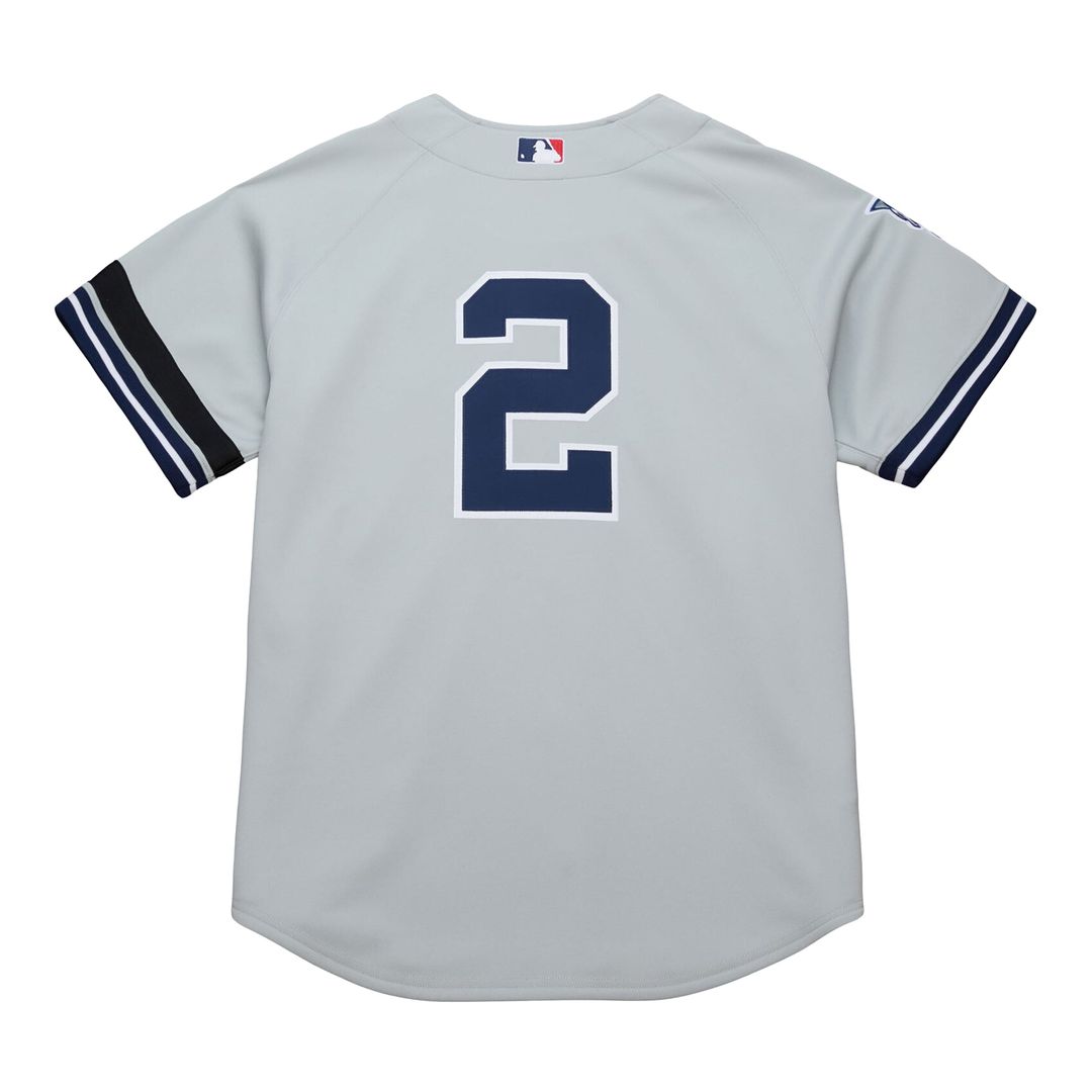 New York Yankees Derek Jeter Mitchell & Ness Gray Cooperstown Collection 2000 World Series Authentic Jersey product image 3,