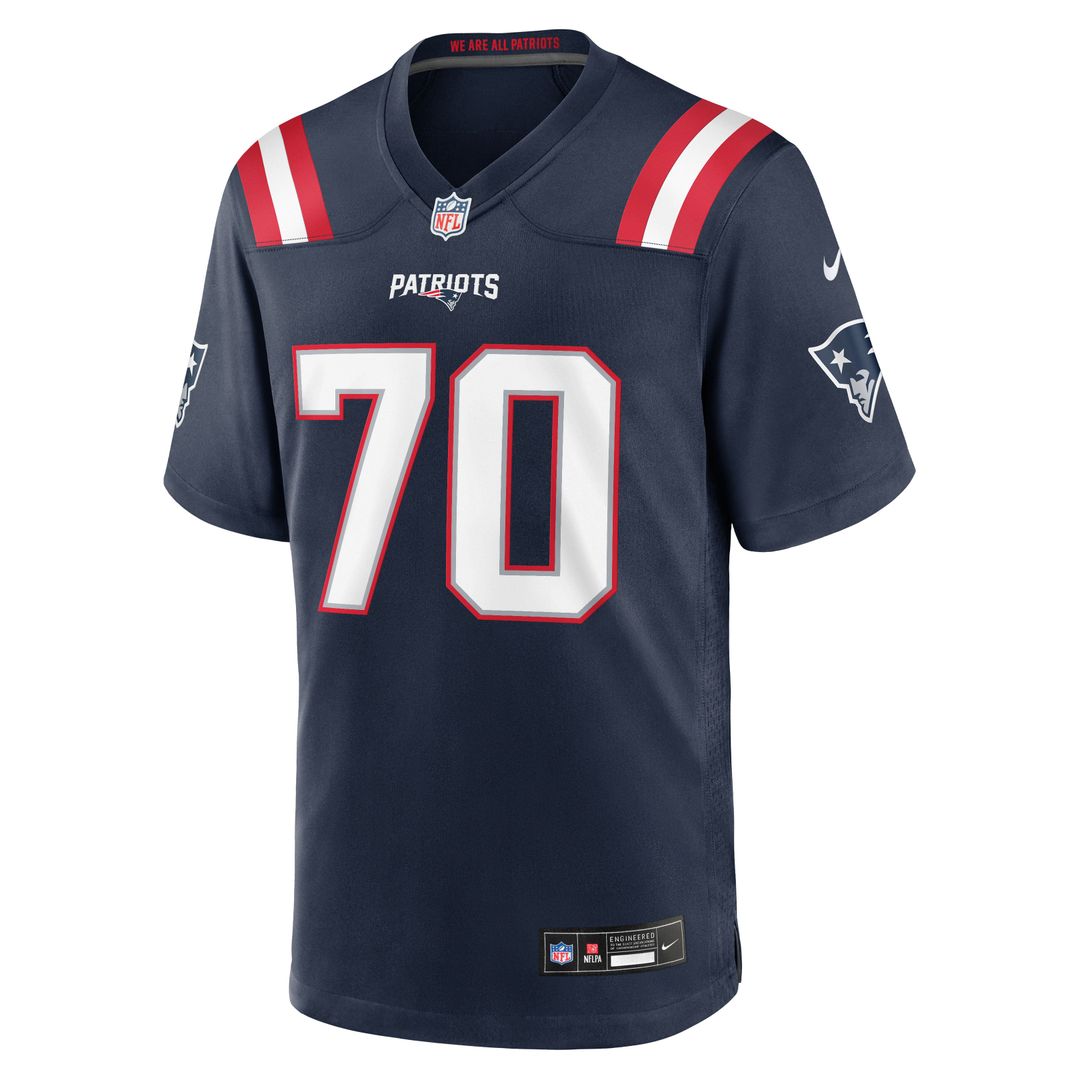 New England Patriots Greg Van Roten Nike Navy Team Game Jersey product image 4, provided for visual reference and product