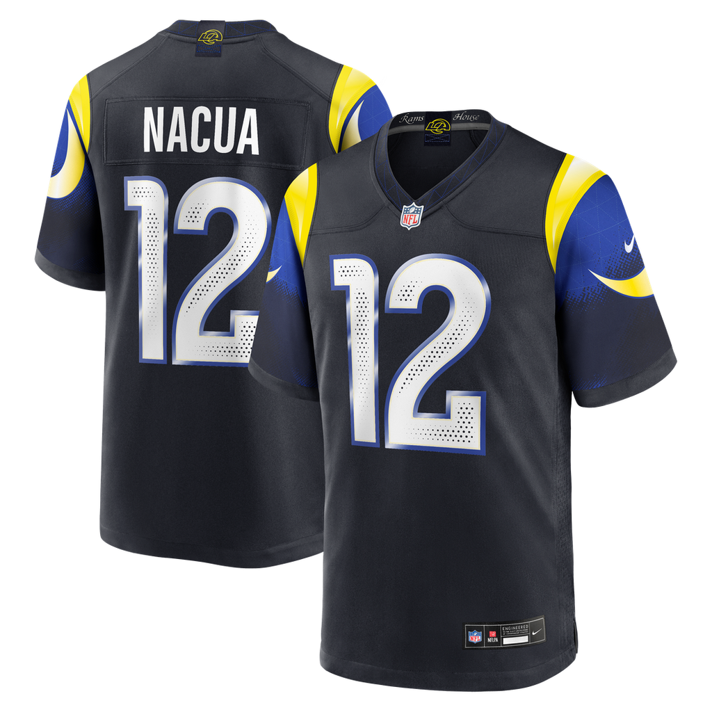 Los Angeles Rams Puka Nacua Nike Dark Blue Rivalries Collection Game Jersey product image 1, provided for visual reference