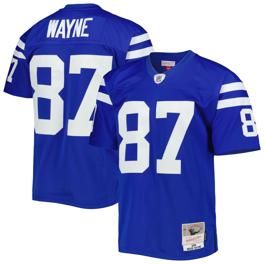 Indianapolis Colts Reggie Wayne Mitchell & Ness Royal Legacy Replica Jersey product image 1, provided for visual reference