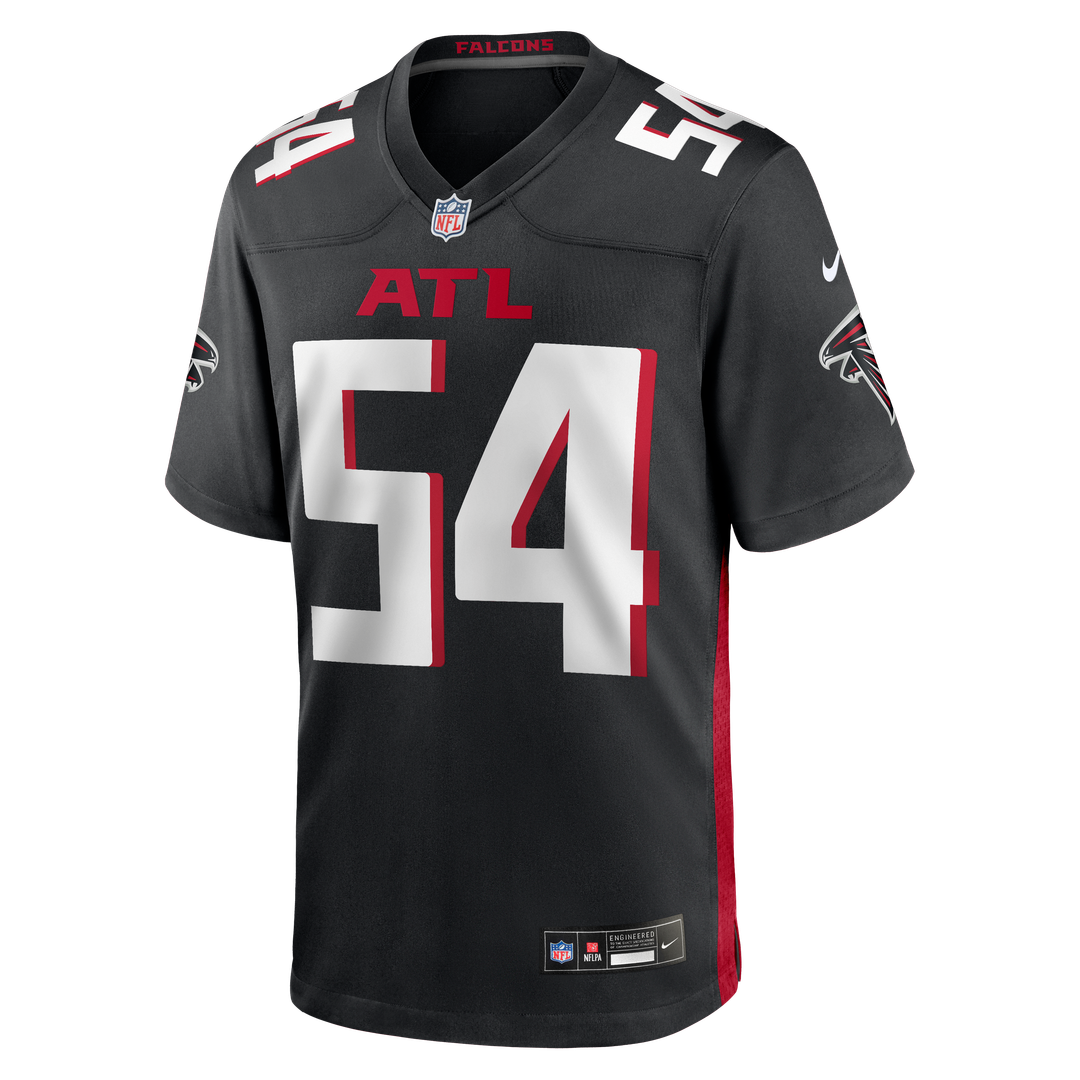 Atlanta Falcons Brandon Dorlus Nike Black Team Game Jersey product image 2, provided for visual reference and product detail
