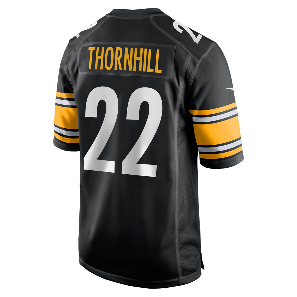 Pittsburgh Steelers Juan Thornhill Nike Black Team Game Jersey product image 3, provided for visual reference and product
