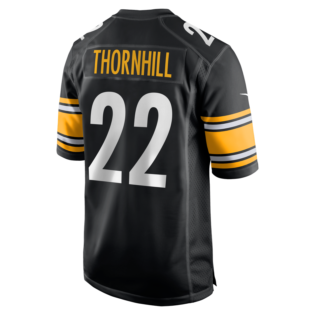 Pittsburgh Steelers Juan Thornhill Nike Black Team Game Jersey product image 3, provided for visual reference and product