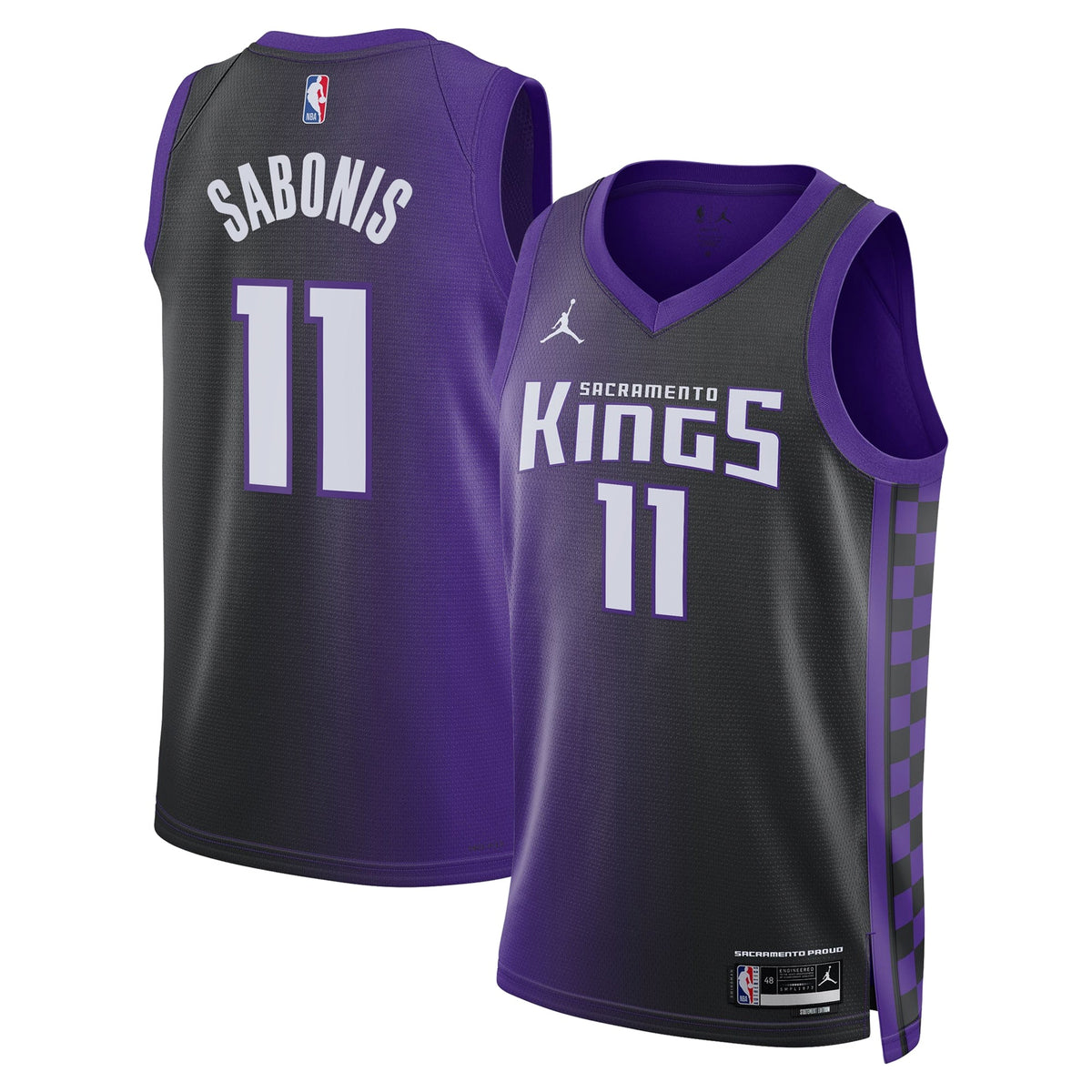 Sacramento Kings Jordan Brand Statement Edition Swingman Jersey - Purple - Domantas Sabonis - Unisex product image 2,