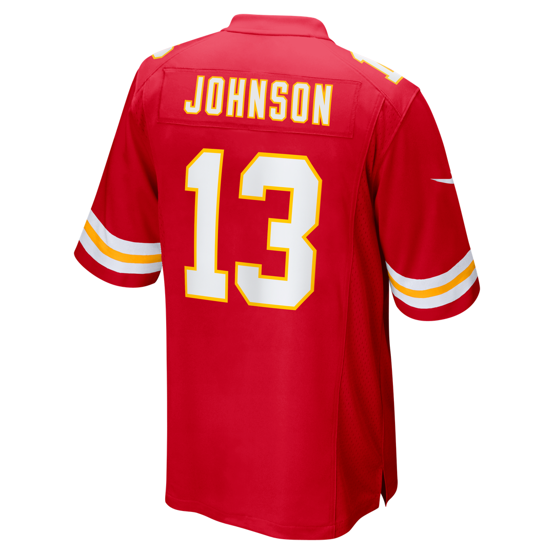 Kansas City Chiefs Nazeeh Johnson Nike Red Game Player Jersey product image 3, provided for visual reference and product