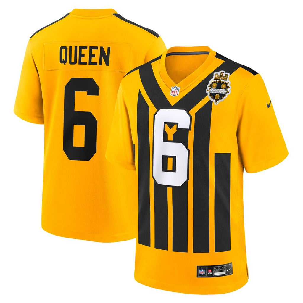 Pittsburgh Steelers Patrick Queen Nike Black Game Player Jersey product image 17, provided for visual reference and product