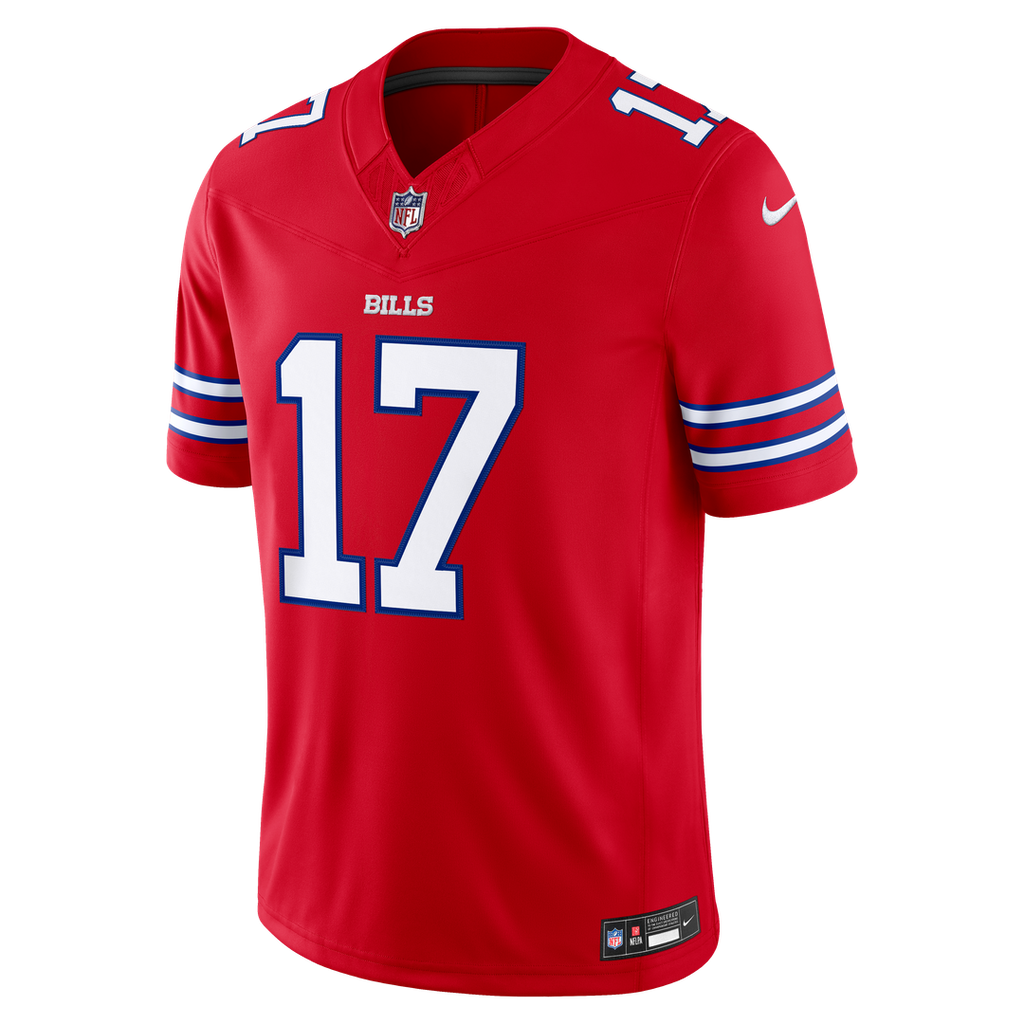 Buffalo Bills Josh Allen Nike Red Alternate Vapor F.U.S.E. Stitched Limited Jersey product image 5, provided for visual