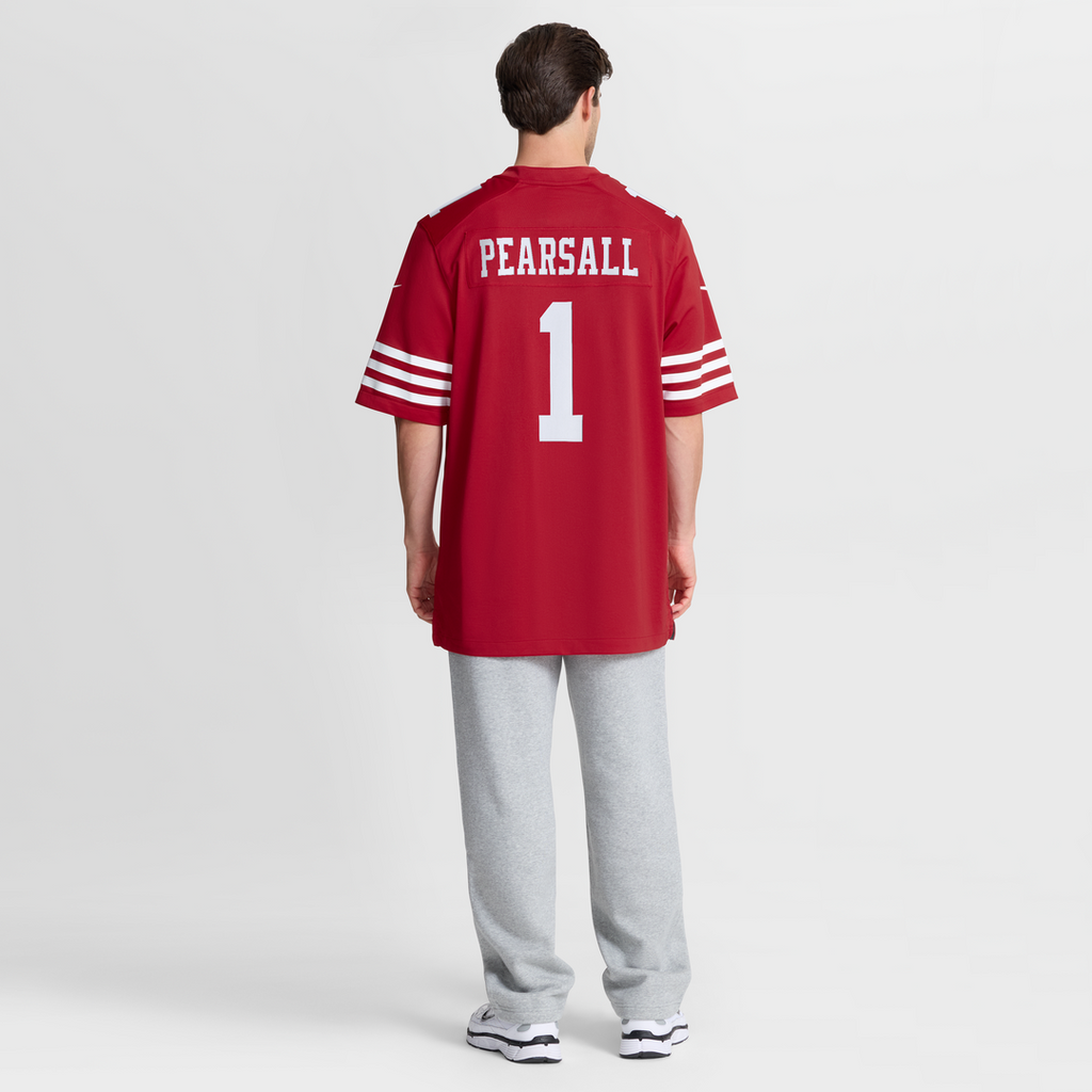San Francisco 49ers Ricky Pearsall Nike Scarlet Team Game Jersey product image 8, provided for visual reference and product