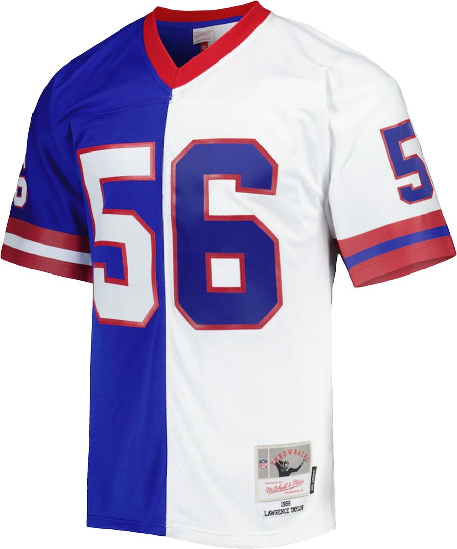 New York Giants Lawrence Taylor Mitchell & Ness Royal/White 1986 Split Legacy Replica Jersey product image 2, provided for