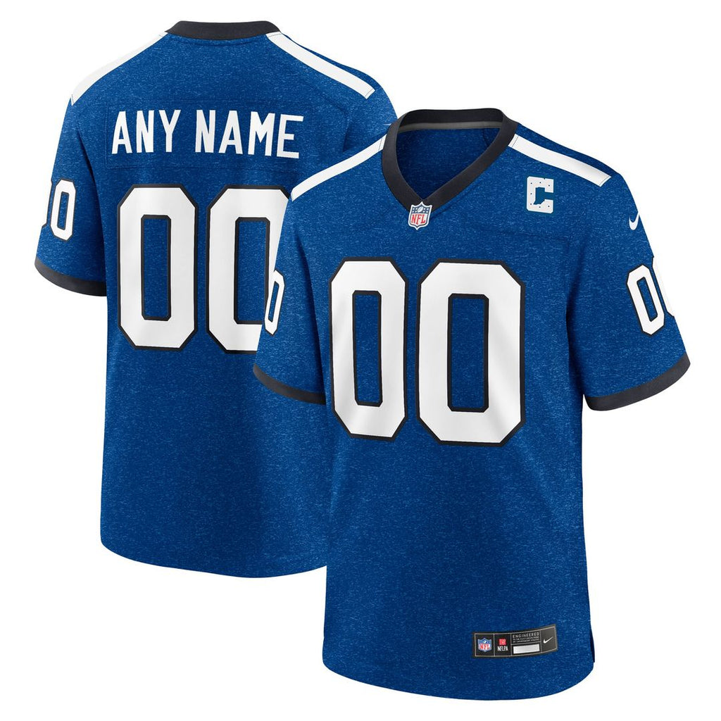 Indiana Nights Indianapolis Colts Nike Blue Alternate Custom Game Jersey product image 1, provided for visual reference and