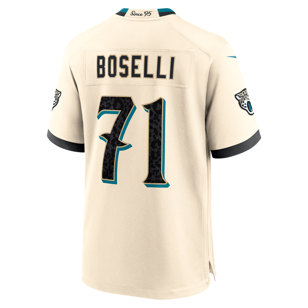 Jacksonville Jaguars Tony Boselli Nike Natural 2026 Rivalries Collection Game Jersey product image 3, provided for visual