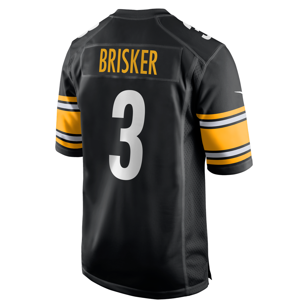 Pittsburgh Steelers Jaquan Brisker Nike Black Team Game Jersey product image 5, provided for visual reference and product