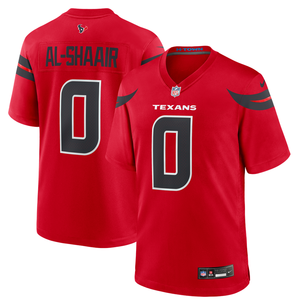 Houston Texans Azeez Al-Shaair Nike Red Alternate Game Jersey product image 7, provided for visual reference and product