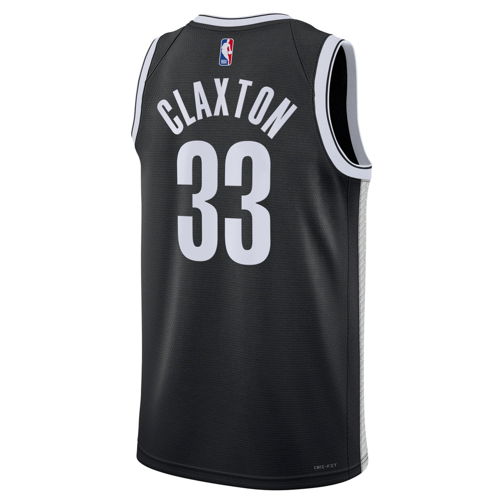 Brooklyn Nets Nike Icon Edition Swingman Jersey - Black - Nic Claxton - Unisex product image 3, provided for visual
