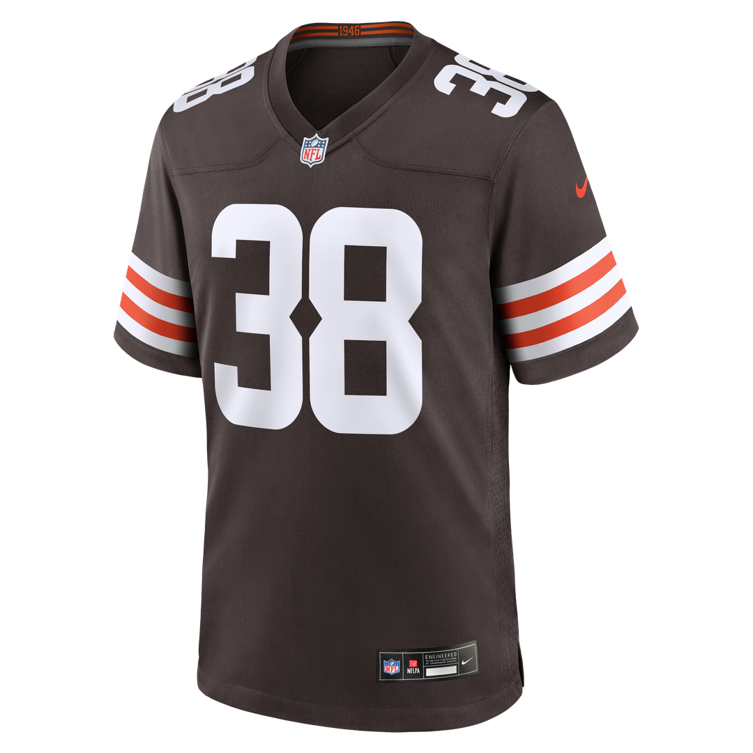 Cleveland Browns Jaleel McLaughlin Nike Brown Team Game Jersey product image 4, provided for visual reference and product