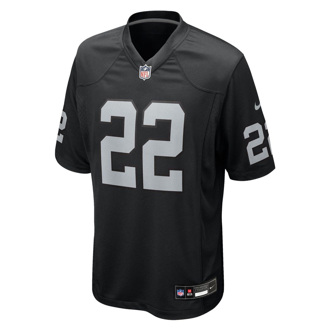 Las Vegas Raiders Eric Stokes Nike Black Team Game Jersey product image 2, provided for visual reference and product detail