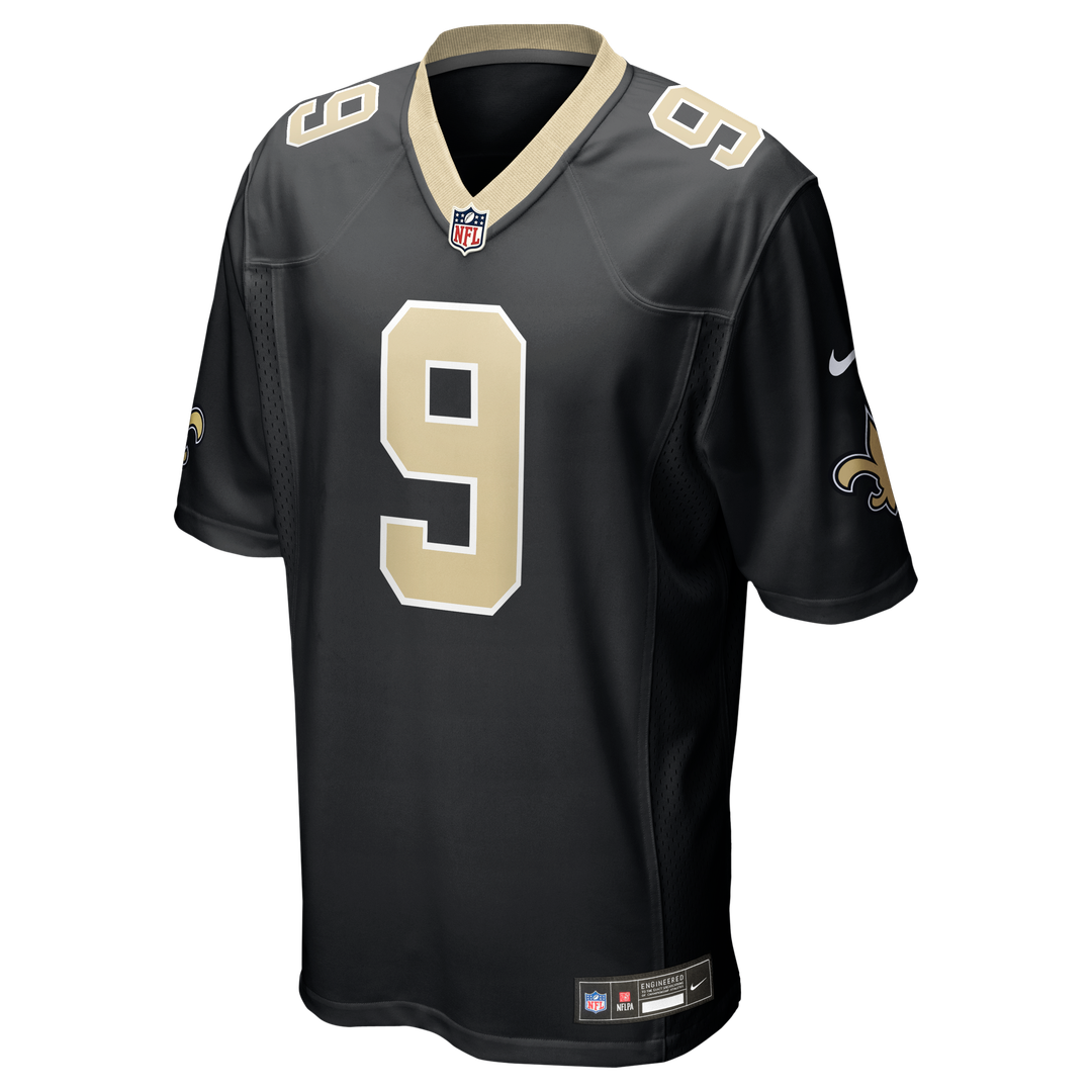 New Orleans Saints Drew Brees Nike Black Team Game Jersey product image 7, provided for visual reference and product detail