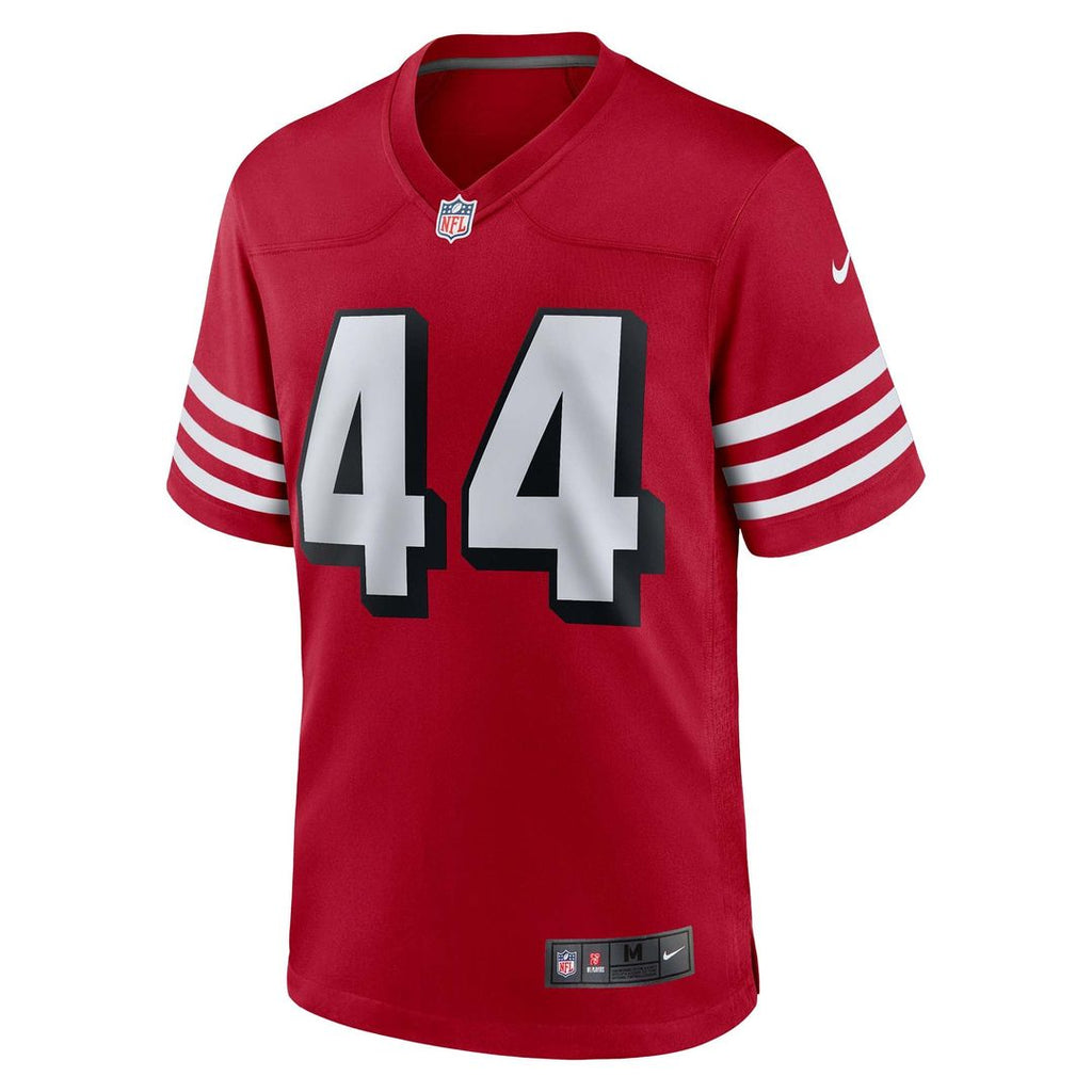 San Francisco 49ers Kyle Juszczyk Nike Scarlet Alternate Game Jersey product image 2, provided for visual reference and