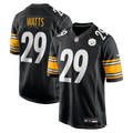 Pittsburgh Steelers Ryan Watts Nike Black Game Jersey product image 1, provided for visual reference and product detail