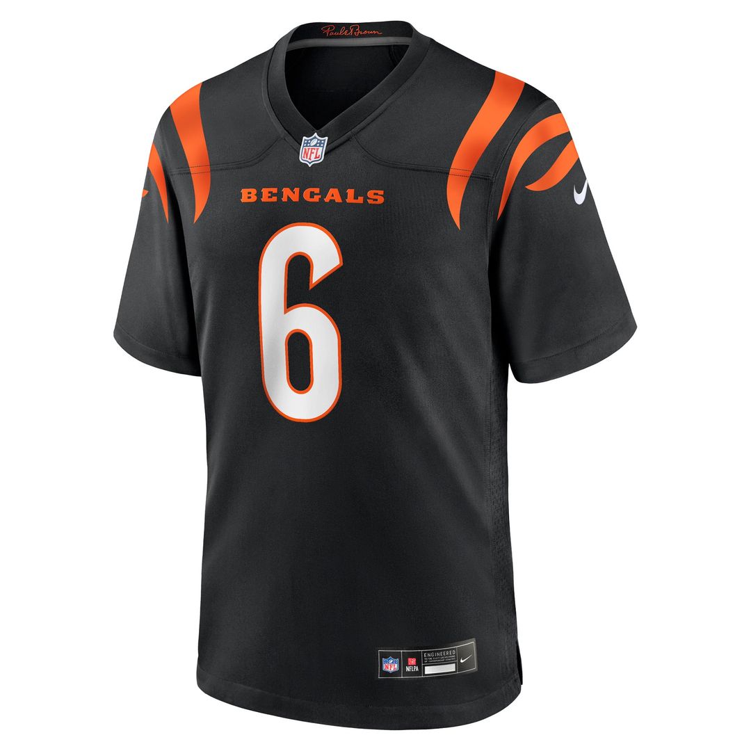 Cincinnati Bengals Bryan Cook Nike Black Team Game Jersey product image 2, provided for visual reference and product detail
