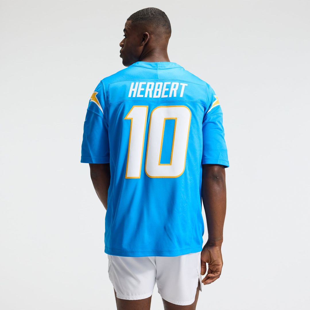 Los Angeles Chargers Justin Herbert Nike Powder Blue Team Vapor F.U.S.E. Stitched Limited Jersey product image 17, provided