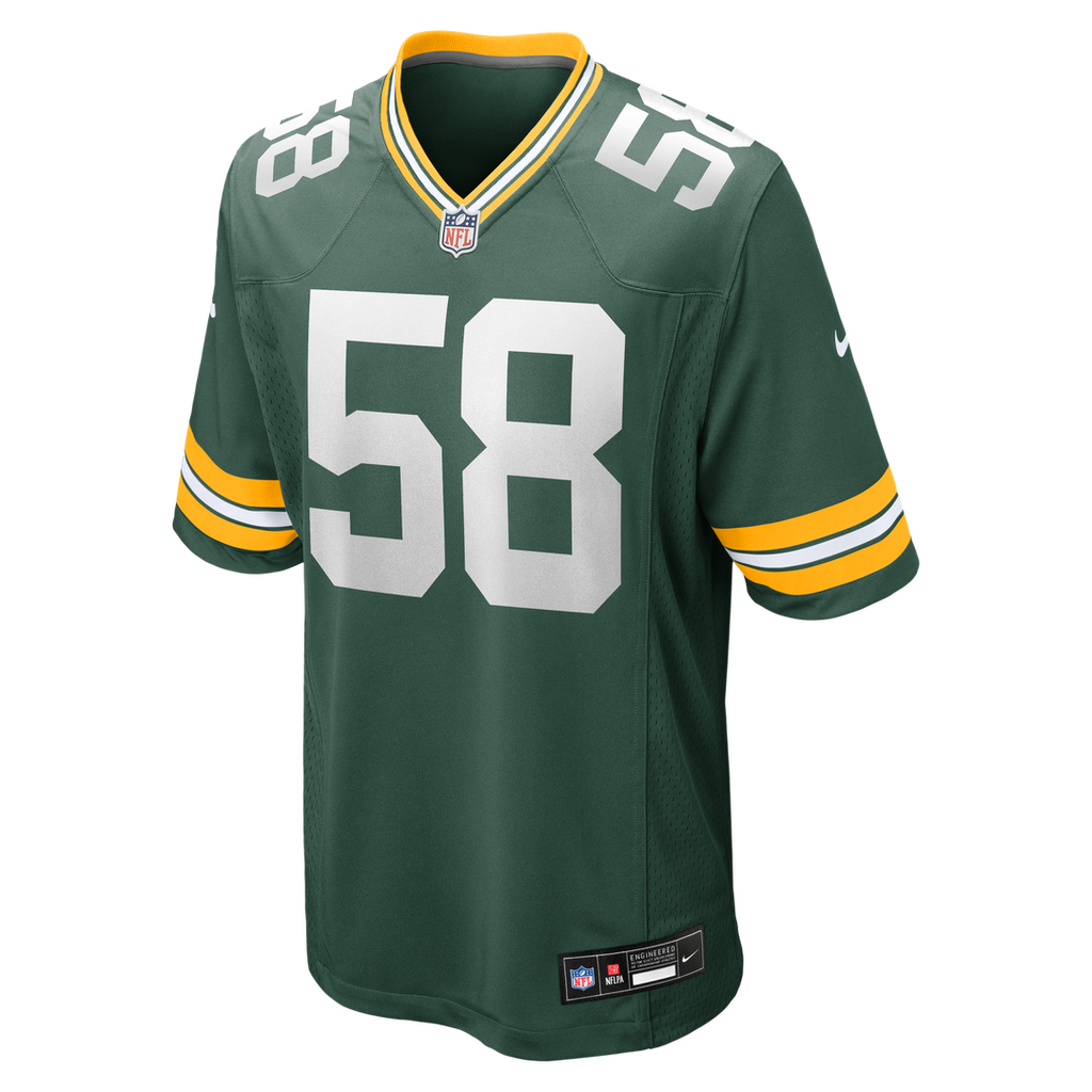 Green Bay Packers Isaiah McDuffie Nike Green Game Jersey product image 2, provided for visual reference and product detail