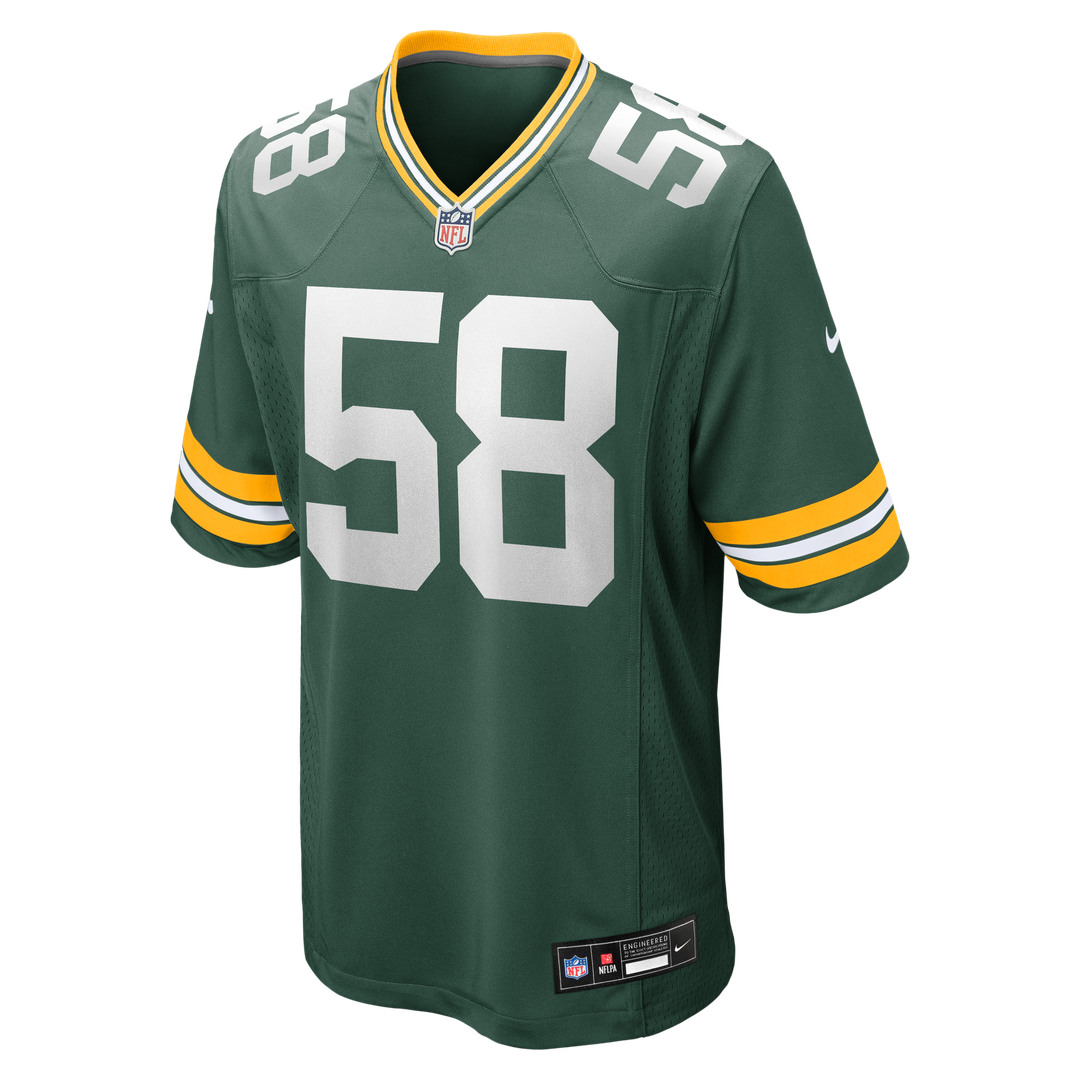 Green Bay Packers Isaiah McDuffie Nike Green Game Jersey product image 2, provided for visual reference and product detail