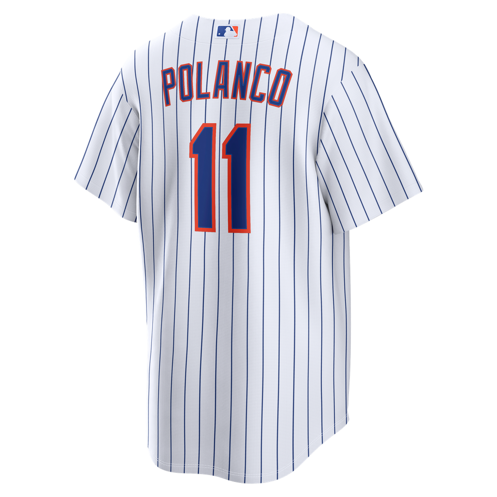 New York Mets Jorge Polanco Nike White Home Replica Jersey product image 3, provided for visual reference and product detail