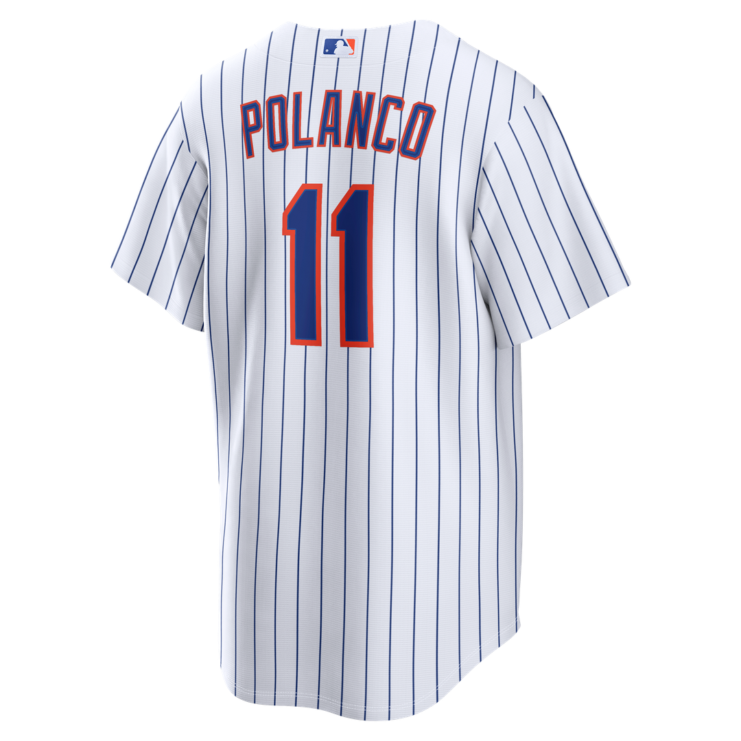 New York Mets Jorge Polanco Nike White Home Replica Jersey product image 3, provided for visual reference and product detail