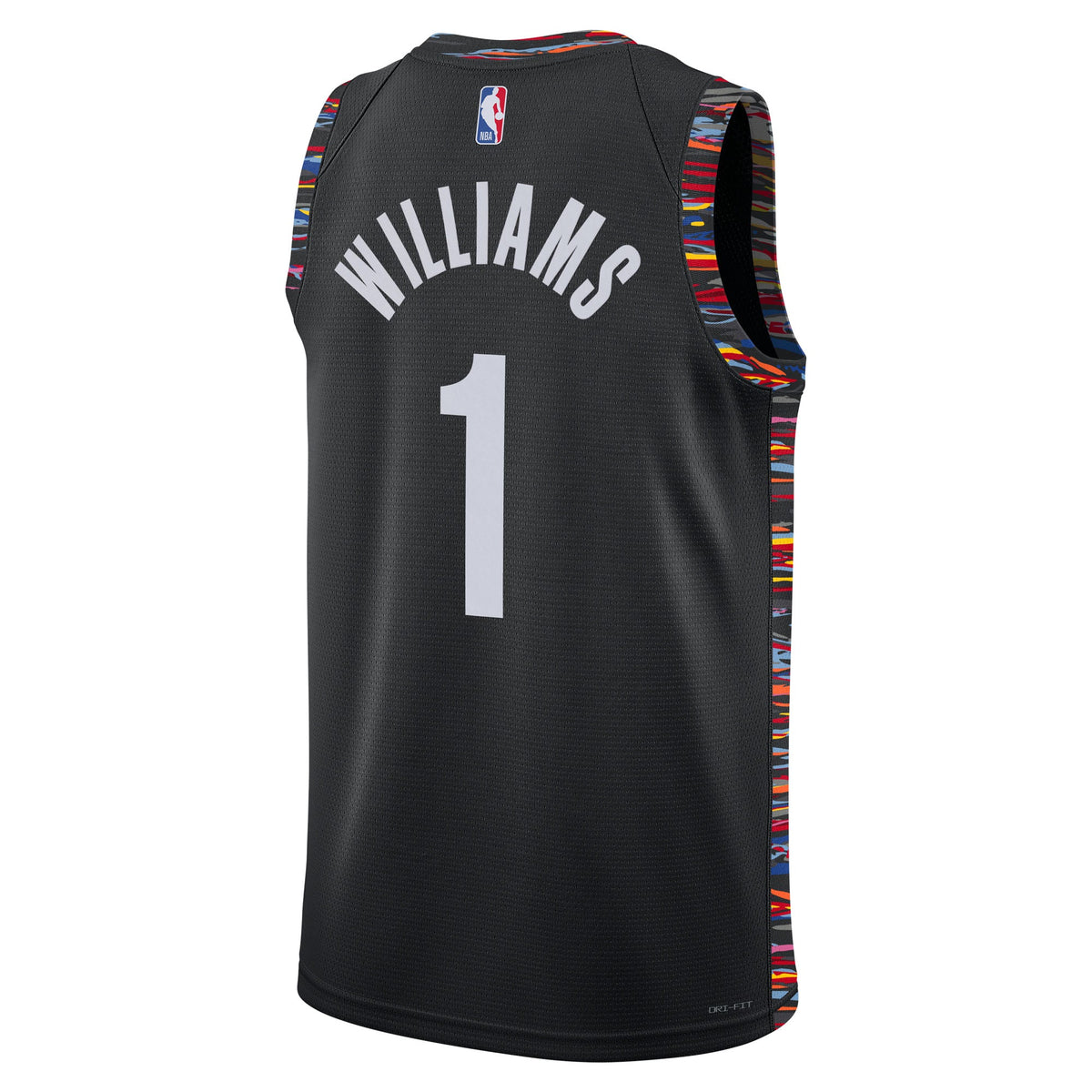 Brooklyn Nets Nike 2025/26 City Edition Swingman Jersey - Black - Ziaire Williams - Unisex product image 4, provided for