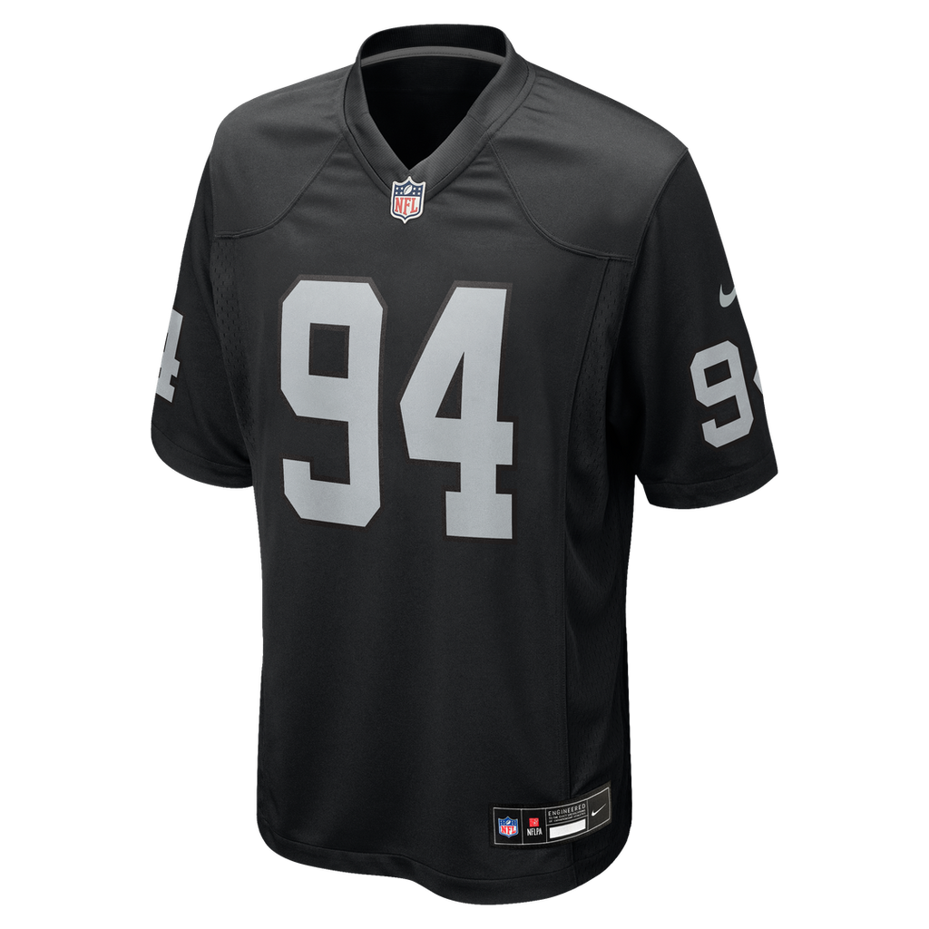 Las Vegas Raiders Christian Wilkins Nike Black Team Game Jersey product image 2, provided for visual reference and product