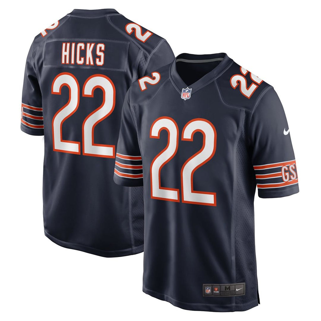 Chicago Bears Elijah Hicks Nike Navy Team Game Jersey product image 1, provided for visual reference and product detail