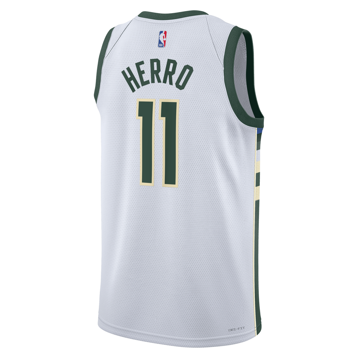 Milwaukee Bucks Association Edition Swingman Jersey - White - Tyler Herro - Unisex product image 4, provided for visual