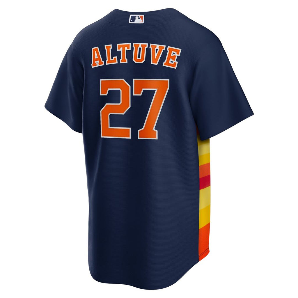 Houston Astros Jose Altuve Nike Navy Alternate 2 Replica Jersey product image 3, provided for visual reference and product