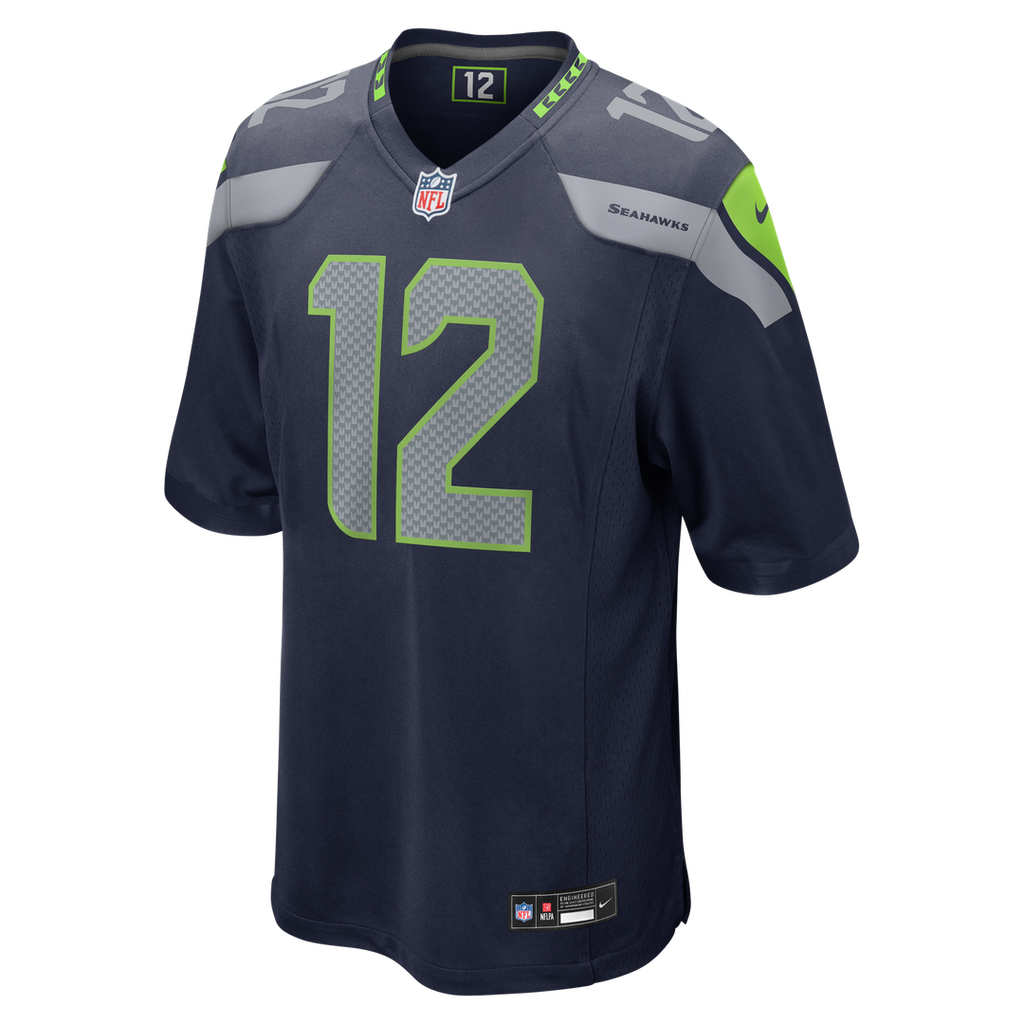 Seattle Seahawks 12s Nike White Game Jersey product image 8, provided for visual reference and product detail review