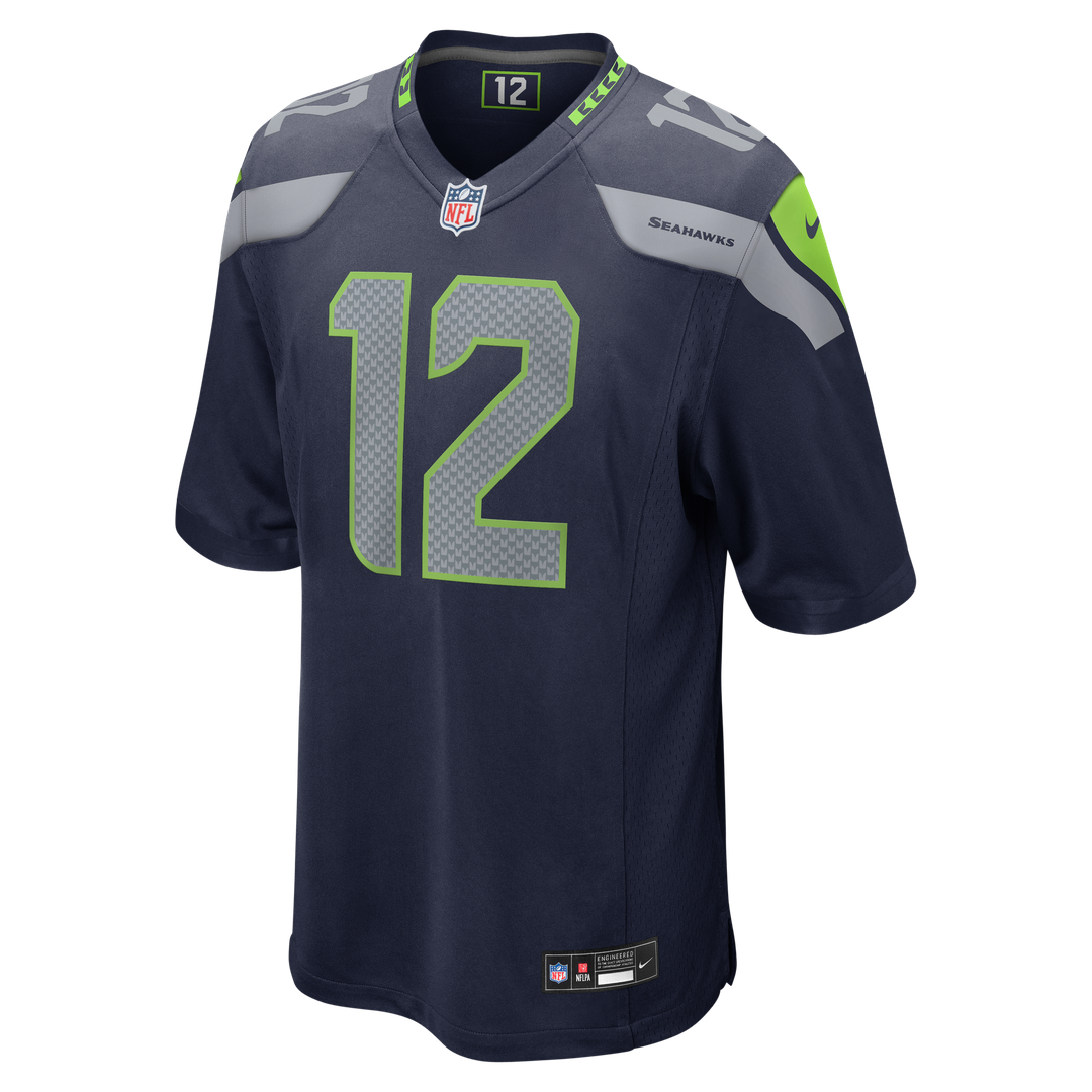 Seattle Seahawks 12s Nike White Game Jersey product image 8, provided for visual reference and product detail review