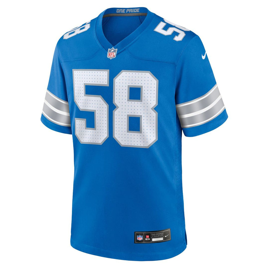 Detroit Lions Penei Sewell Nike Blue Game Jersey product image 10, provided for visual reference and product detail review
