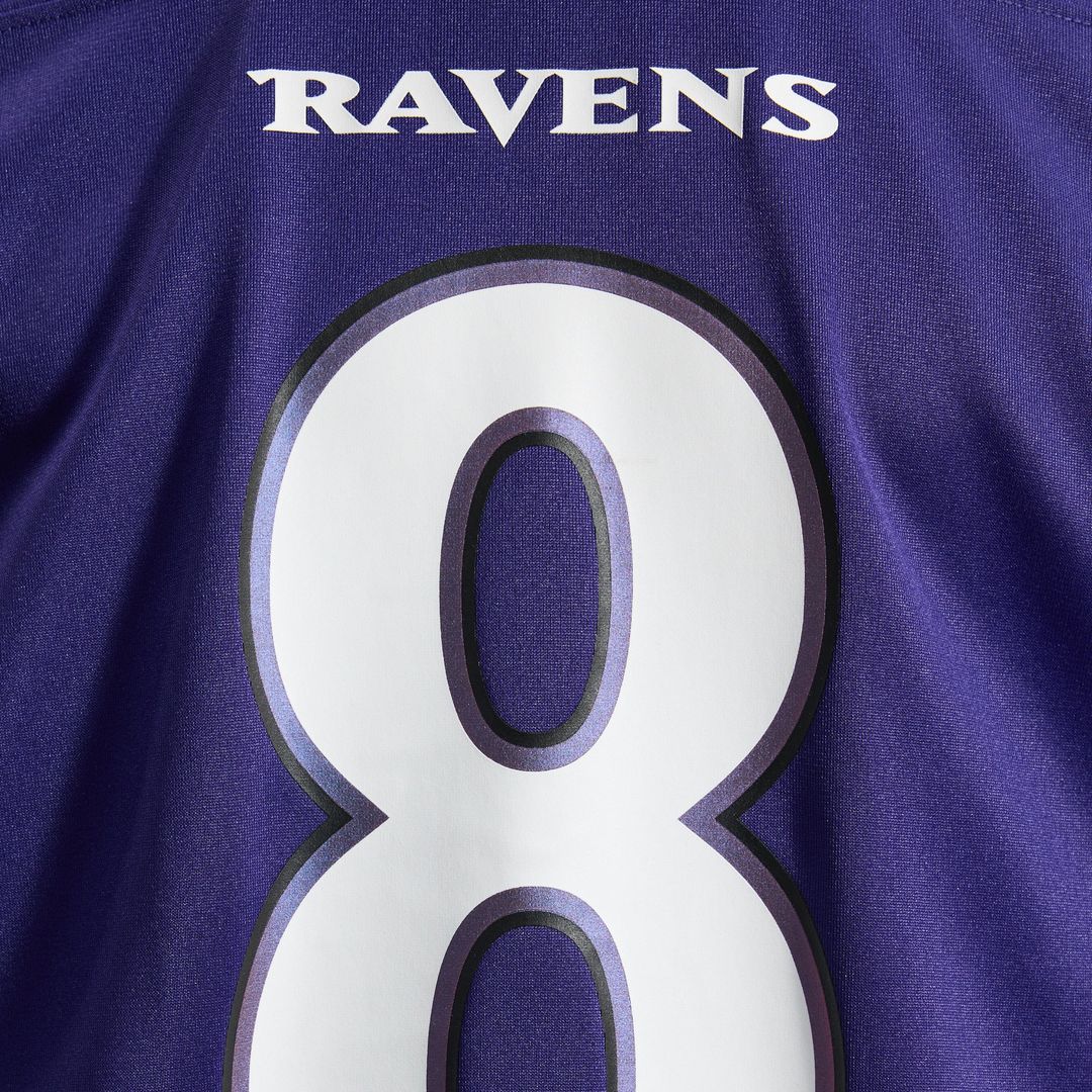 Baltimore Ravens Lamar Jackson Nike Purple Team Game Jersey product image 10, provided for visual reference and product