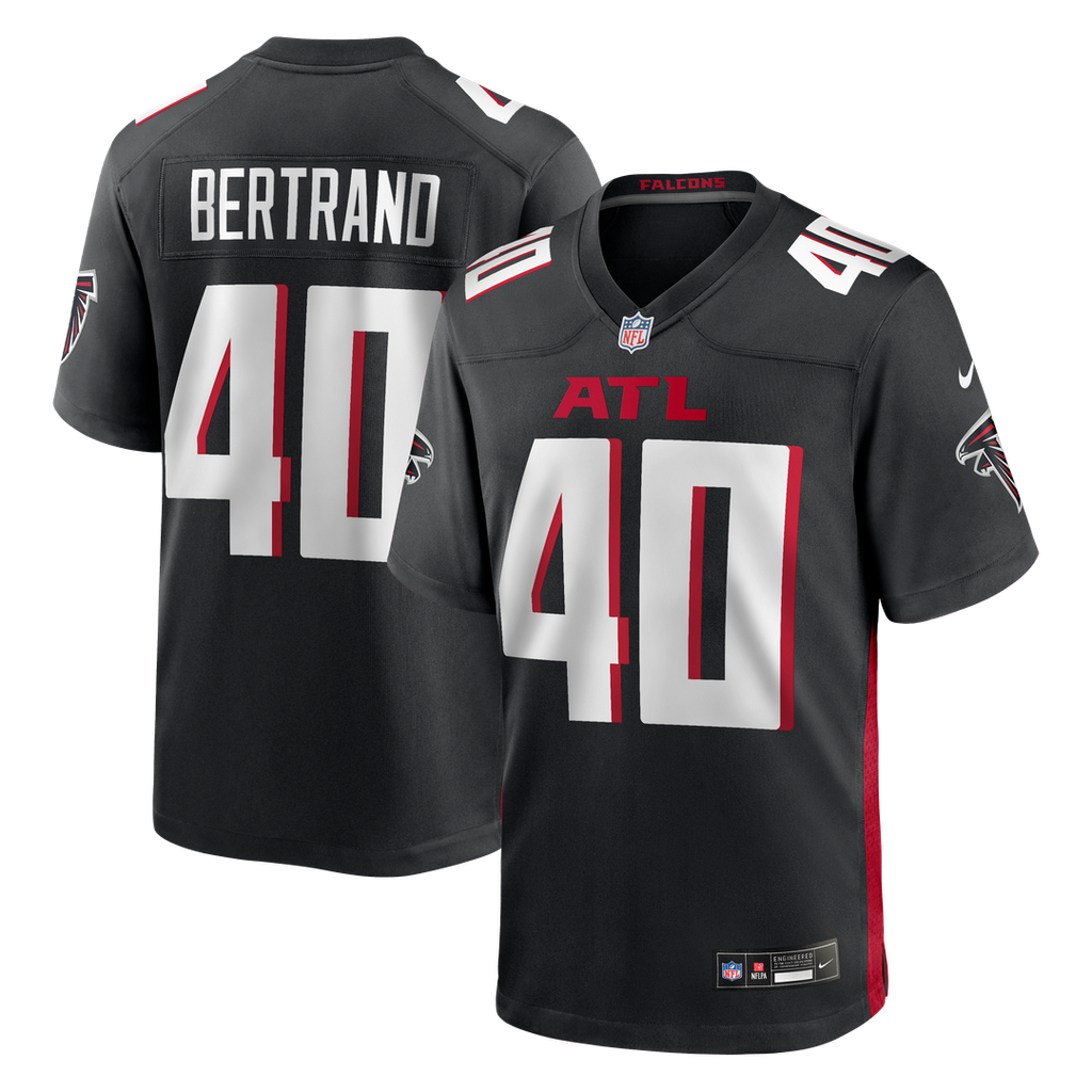 Atlanta Falcons JD Bertrand Nike Black Team Game Jersey product image 1, provided for visual reference and product detail