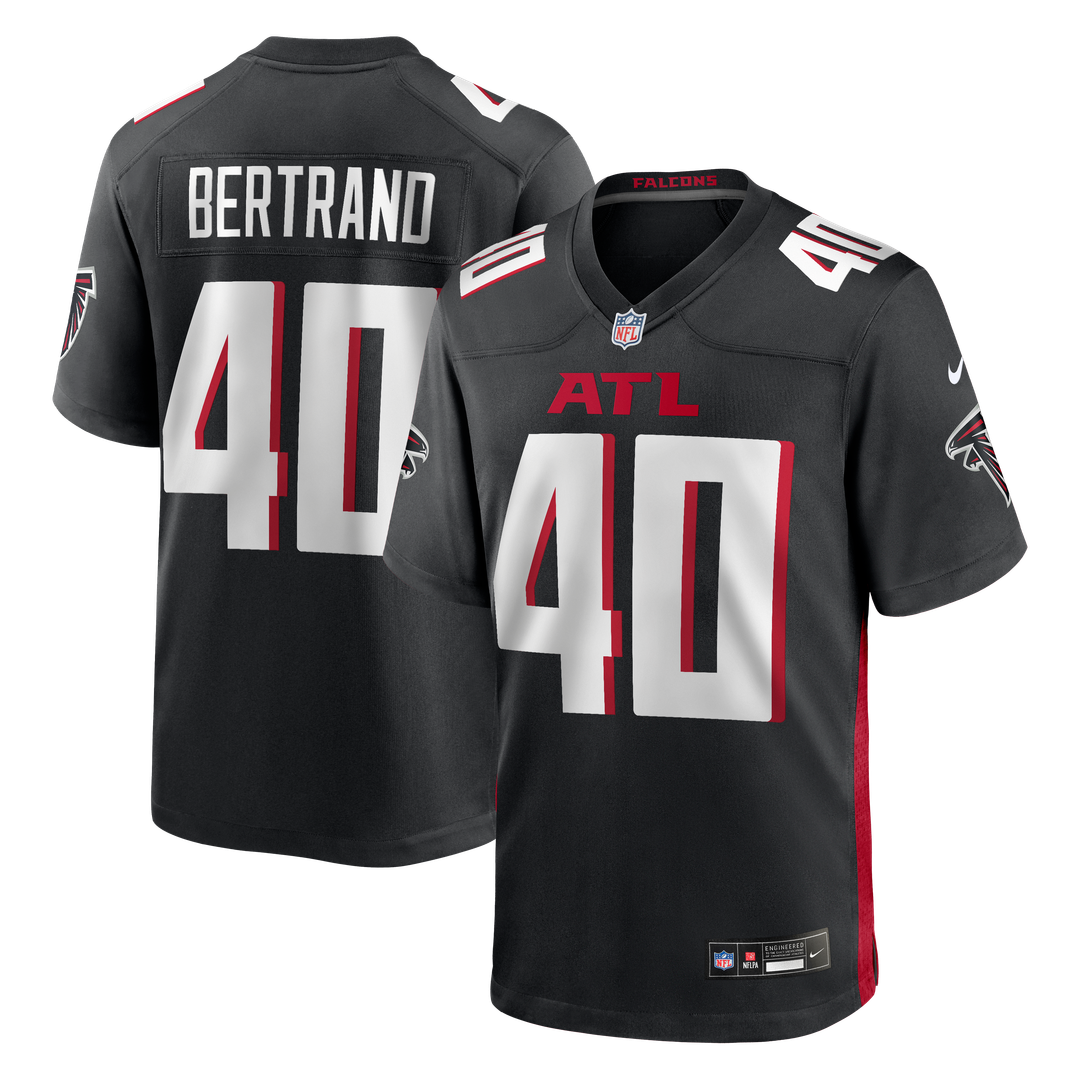 Atlanta Falcons JD Bertrand Nike Black Team Game Jersey product image 1, provided for visual reference and product detail