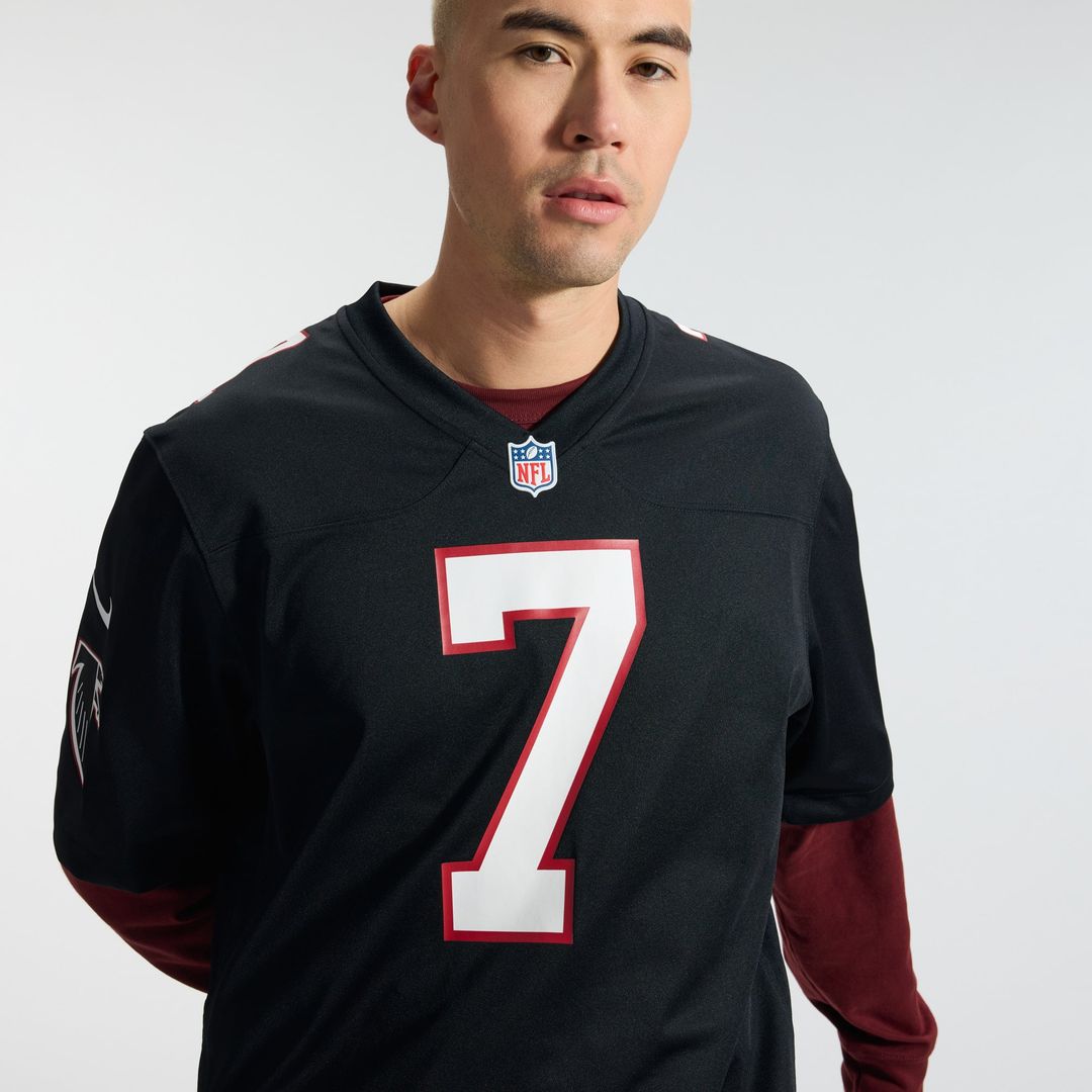 Atlanta Falcons Bijan Robinson Nike Black Throwback Game Jersey product image 10, provided for visual reference and product