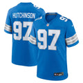 Detroit Lions Aidan Hutchinson Nike Blue Game Jersey product image 1, provided for visual reference and product detail review