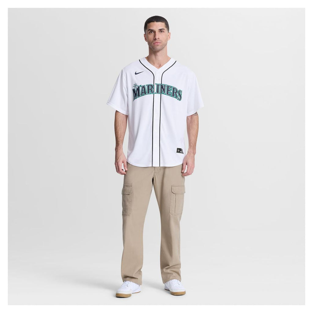 Seattle Mariners Logan Gilbert Nike White Home Replica Jersey product image 4, provided for visual reference and product